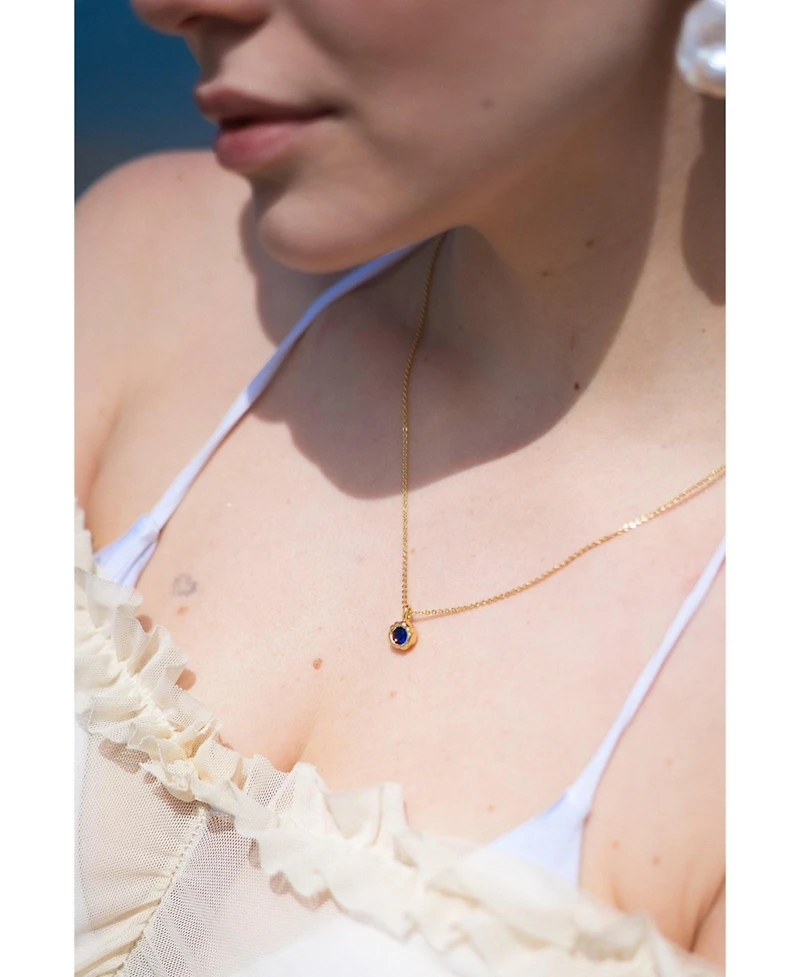 Classicharms Skyler Molten Solitaire Cubic Zirconia Pendant Necklace