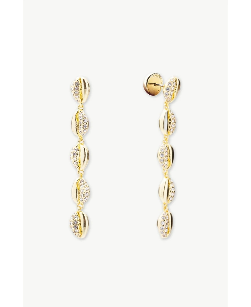 Classicharms Lucia Cascade Pave Shell Drop Earrings