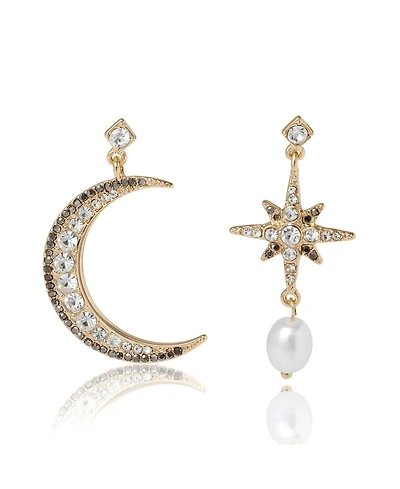 BCBGeneration Mismatched Moon & Star Earrings