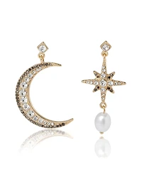 BCBGeneration Mismatched Moon & Star Earrings