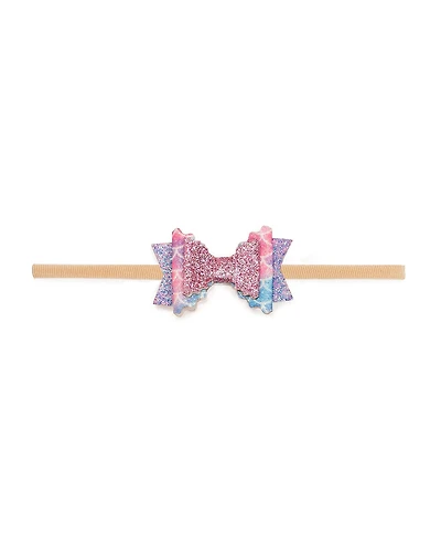 Sweet Wink Baby Girl's Sparkling Mermaid Bow Baby Headband