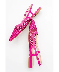 Prologue Shoes Brace Blue Mesh Flat Sandal (Women)