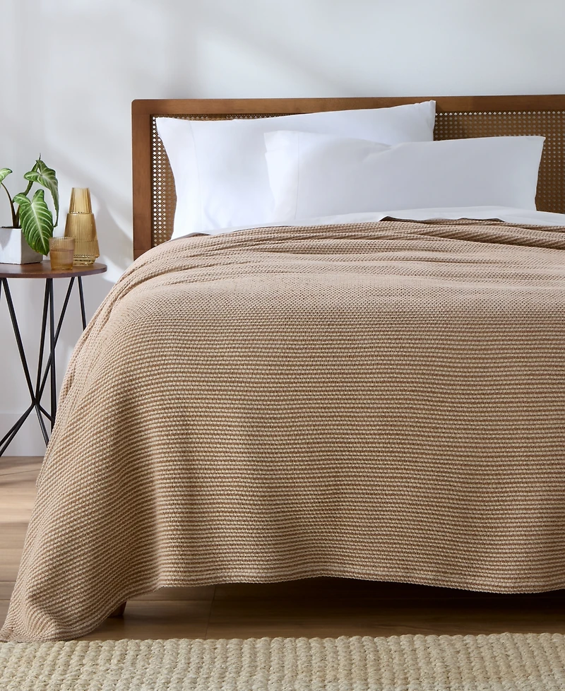 Oake Striped Woven Blanket, Full/Queen, Exclusively for Macy's