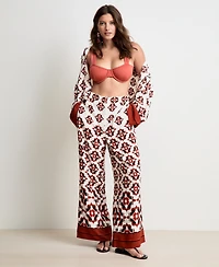 Women's Medallion-Print Wide-Leg Pants, Macy's Exclusive - On 34th | Alix Friedberg Capsule Collection