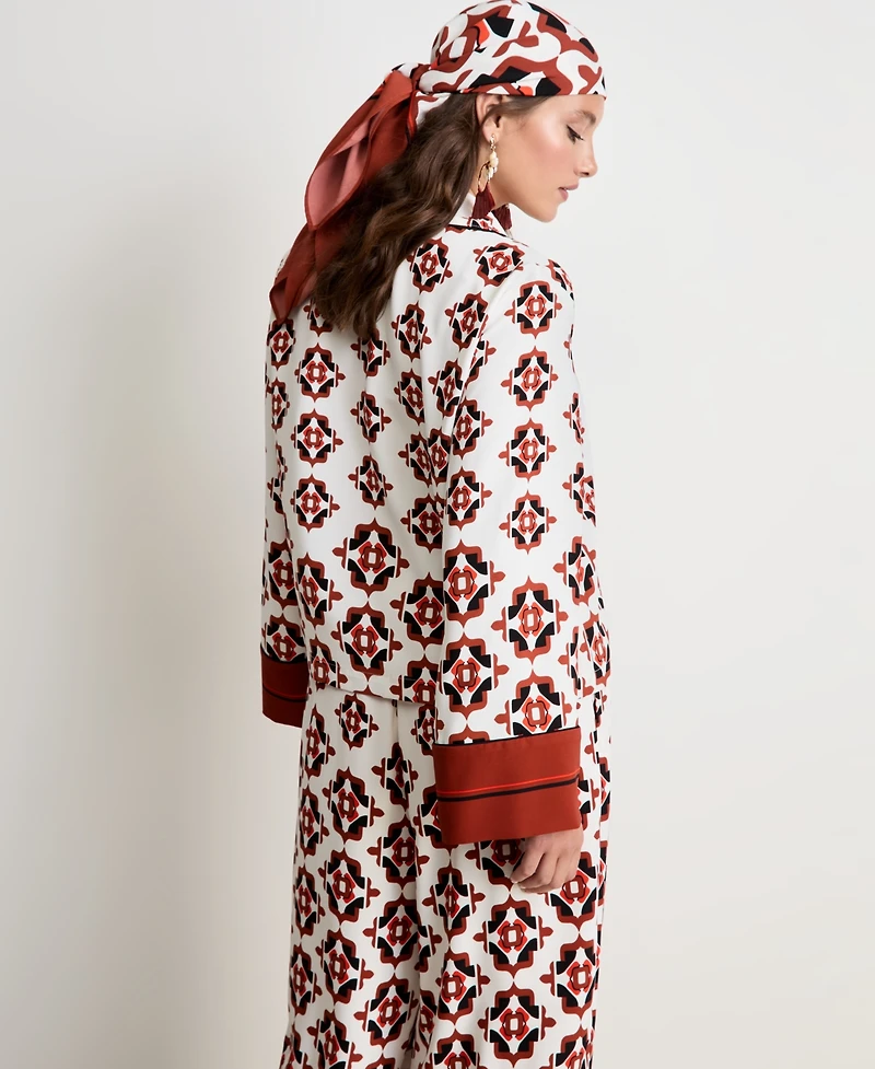 Women's Medallion-Print Shirt, Macy's Exclusive - On 34th | Alix Friedberg Capsule Collection