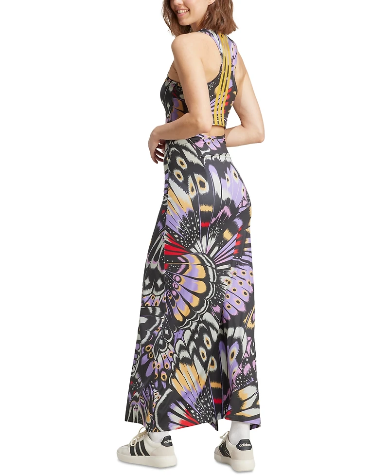 adidas Women's Farm Butterfly-Print Maxi Dress