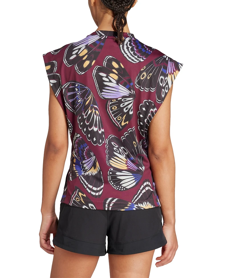 adidas Women's Farm Butterfly-Print Top