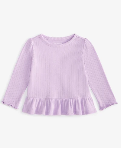 First Impressions Baby Girls Long Sleeve Pointelle T-Shirt