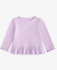First Impressions Baby Girls Long Sleeve Pointelle T-Shirt