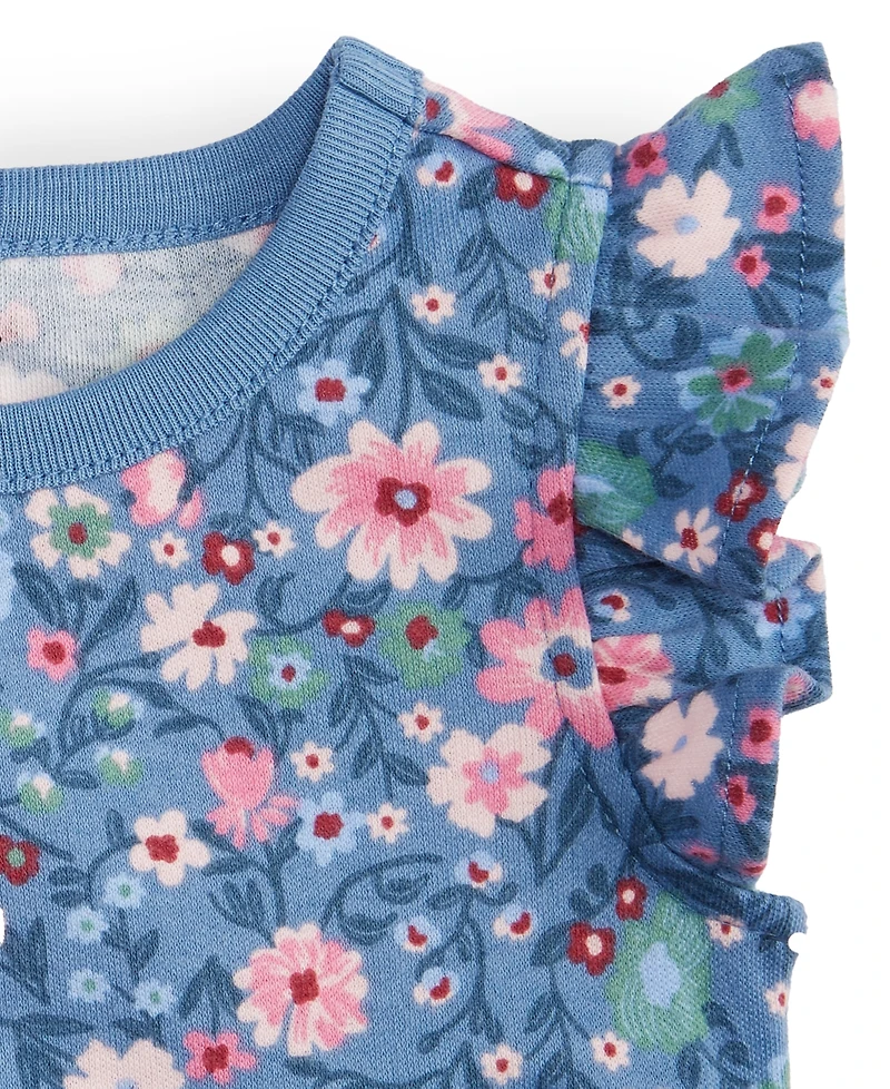 First Impressions Baby Girls Short-Sleeve Floral-Print Dress