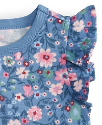 First Impressions Baby Girls Short-Sleeve Floral-Print Dress