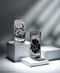JoyJolt Star Wars Dark and Light Silhouette Tall Drinking Glasses, Set of 2