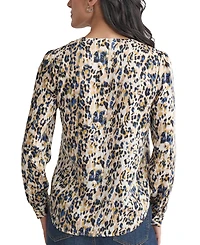 Jones New York Petite Printed Utility Blouse