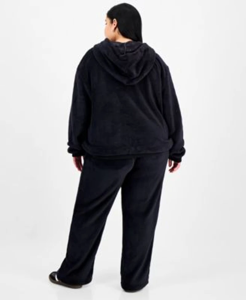 Love Tribe Trendy Plus Size Kuromi Fleece Pullover Hoodie Kuromi Fleece Drawstring Pants