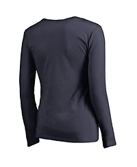 Fanatics Mto Label Women's Navy Boston Red Sox Cooperstown Collection Forbes Long Sleeve V-Neck T-Shirt