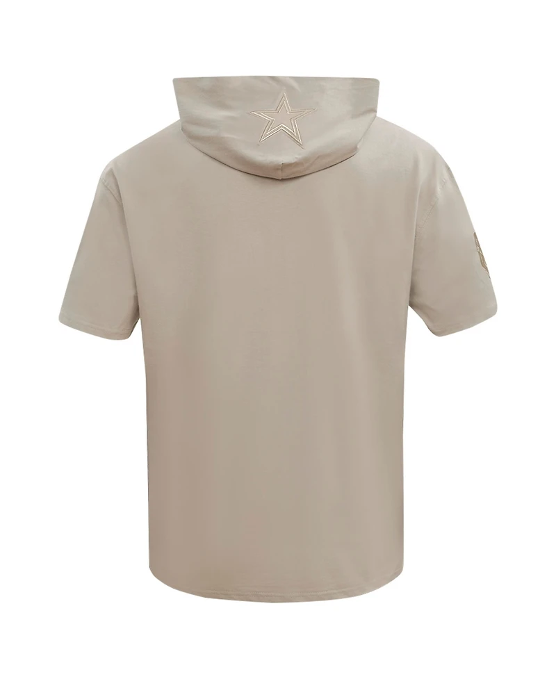 Pro Standard Men's Tan Dallas Cowboys Neutrals Capsule Short Sleeve Pullover Hoodie