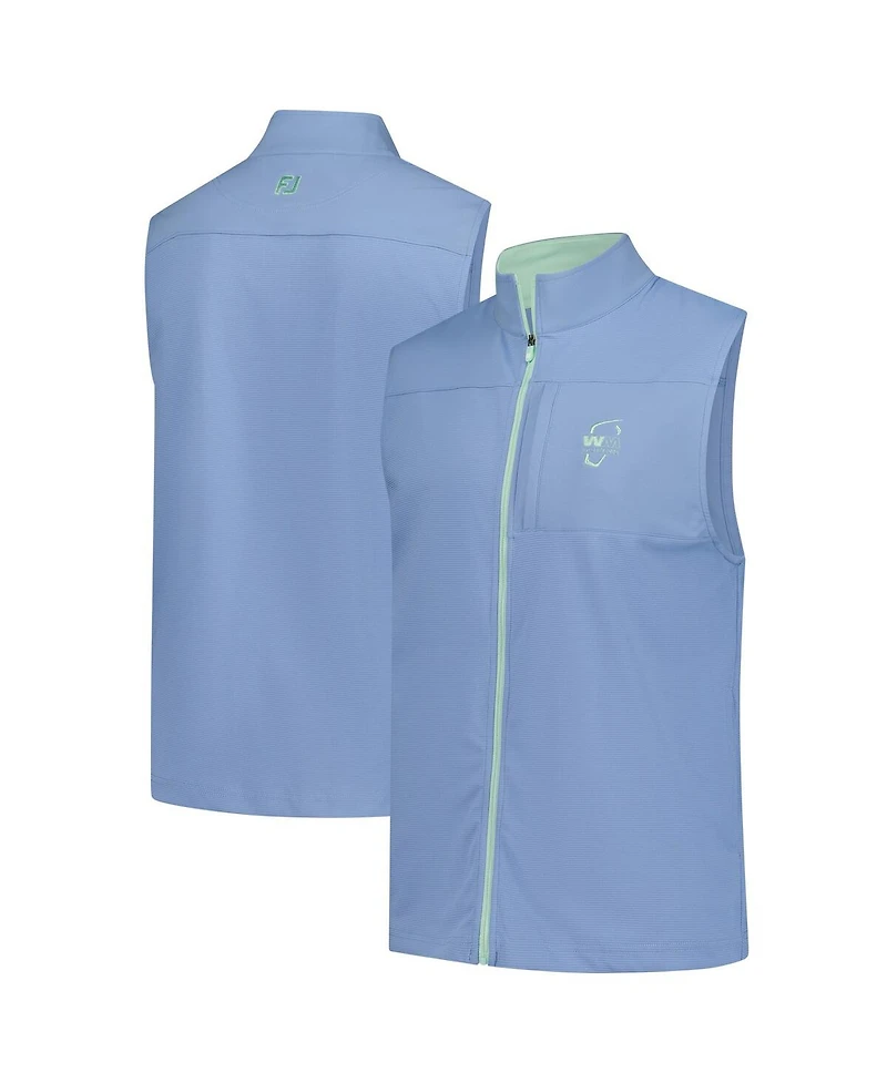 FootJoy Men's Blue Wm Phoenix Open Ottoman Knit Full-Zip Vest