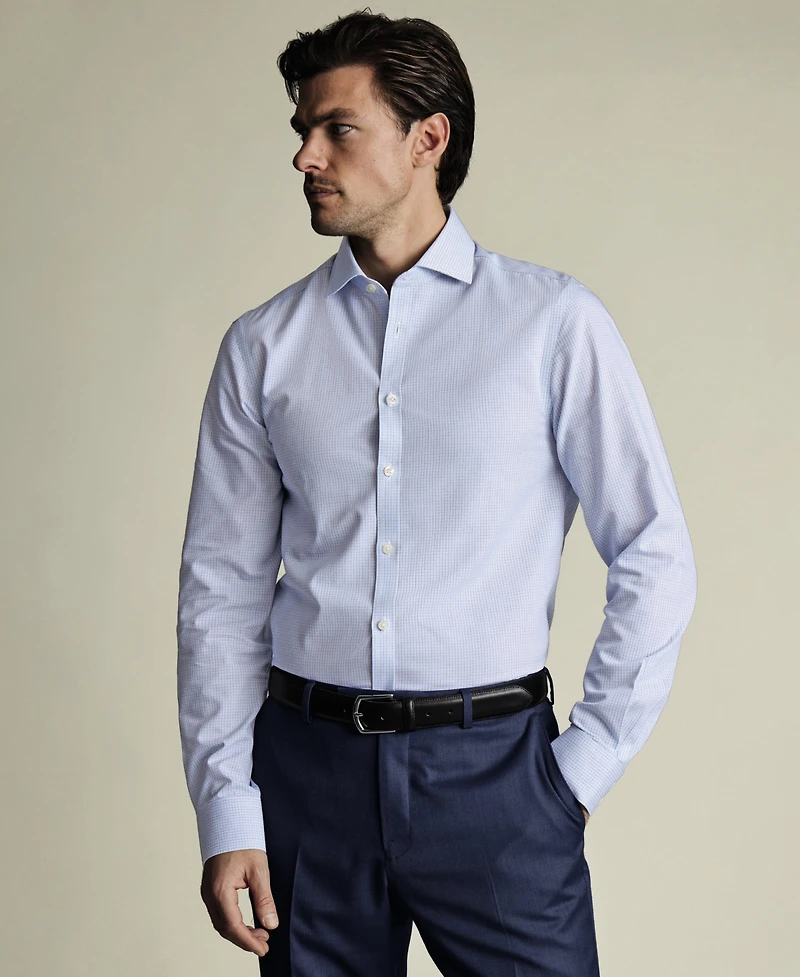 Charles Tyrwhitt Men's Non-Iron Check Dress Shirt