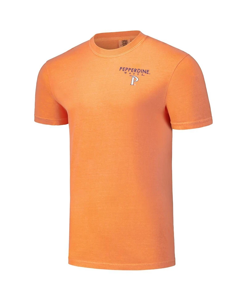 Image One Men's and Women's Orange Pepperdine Waves Scenic Comfort Colors T-Shirt