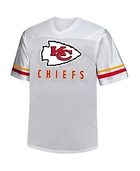 Fanatics Men's Travis Kelce White Kansas City Chiefs Big Tall V-Neck Fashion Jersey