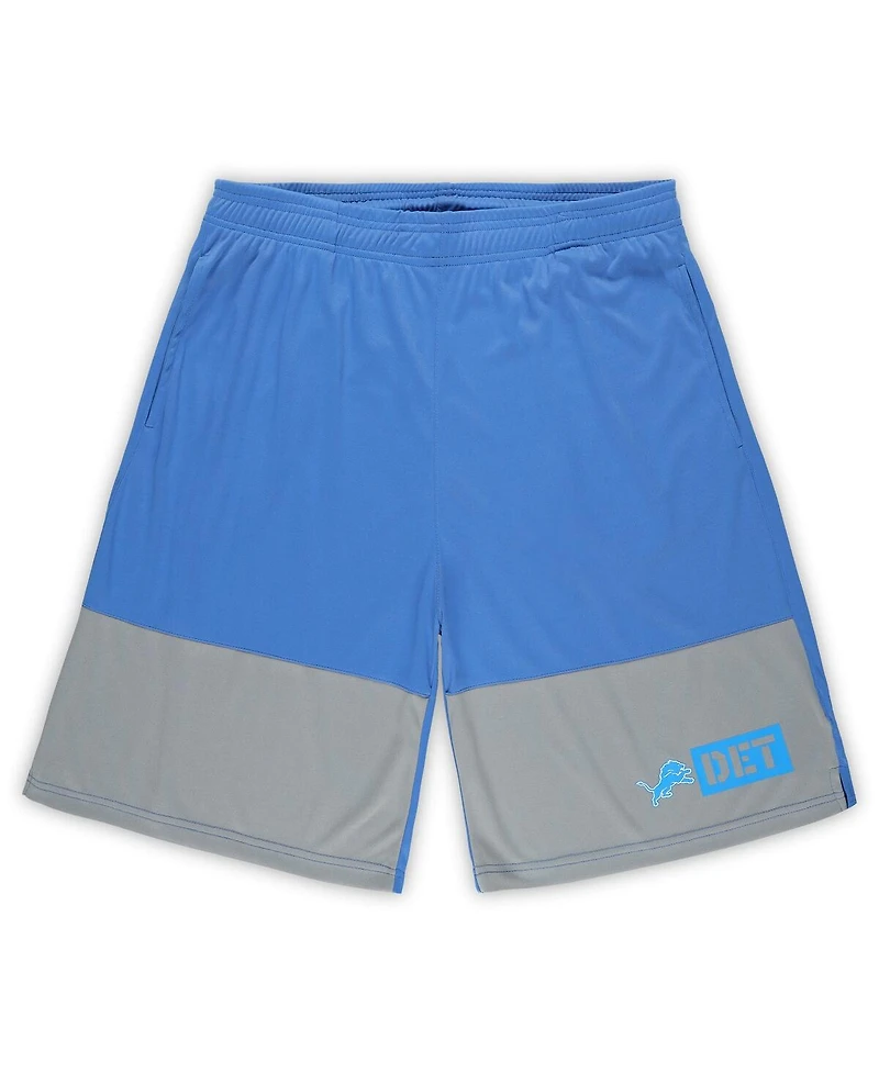 Fanatics Men's Blue/Silver Detroit Lions Big Tall Best of the Performance Shorts