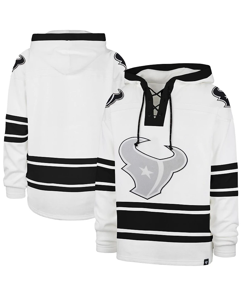 '47 Brand Men's White Houston Texans After Image Superior Lacer with Hood