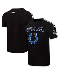 Pro Standard Men's and Women's Black Indianapolis Colts Indiana Nights Shoulder Stripe T-Shirt
