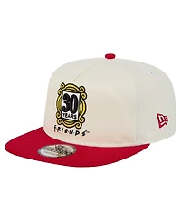 New Era Men's White/Red Friends 30th Anniversary Golfer Snapback Hat