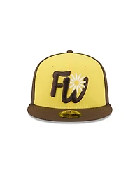 New Era Men's Yellow Fort Wayne Tin Caps Theme Nights 59FIFTY Fitted Hat