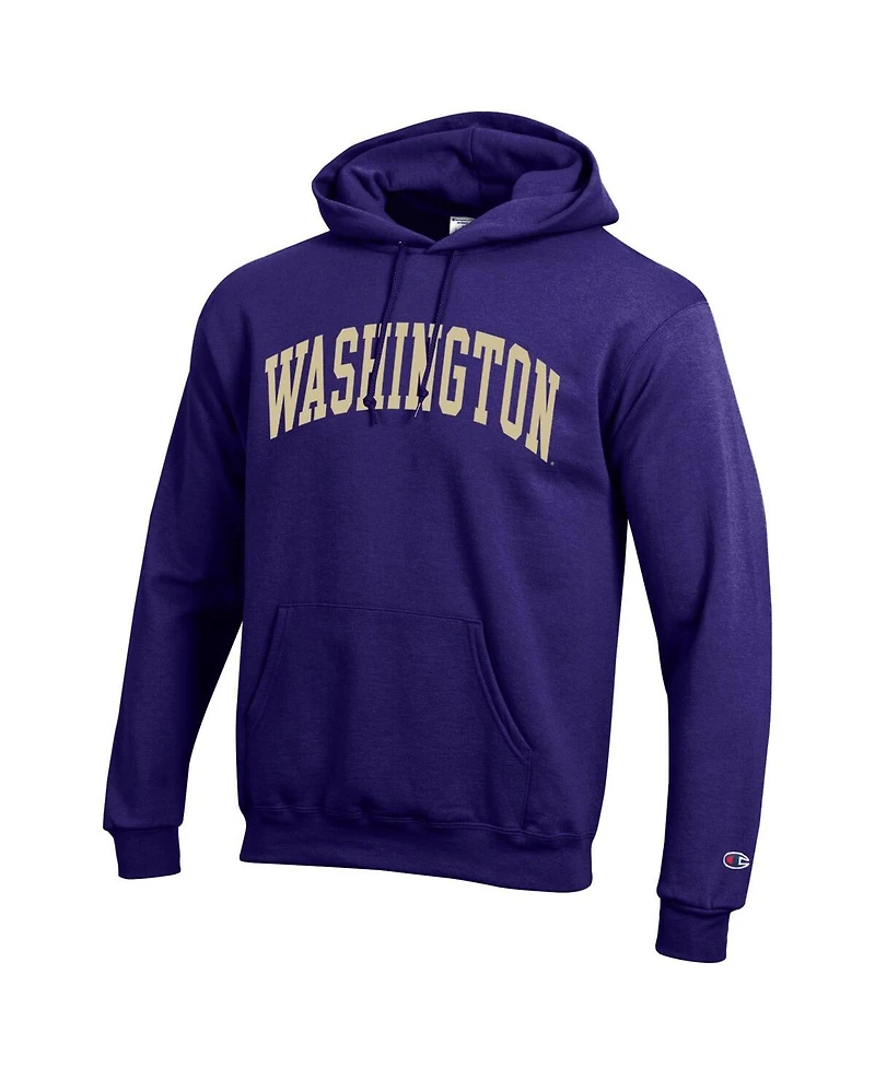 Champion Men's Purple Washington Huskies Basic Arch Fleece Pullover Hoodie