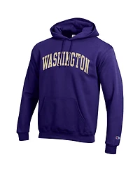Champion Men's Purple Washington Huskies Basic Arch Fleece Pullover Hoodie