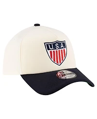 New Era Men's Cream Usmnt 1950 Retro Foam 9FORTY Adjustable Hat