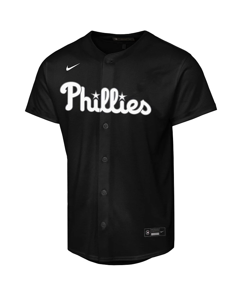 Nike Big Boys and Girls Bryce Harper Black Philadelphia Phillies Lights Out Replica Player Jersey