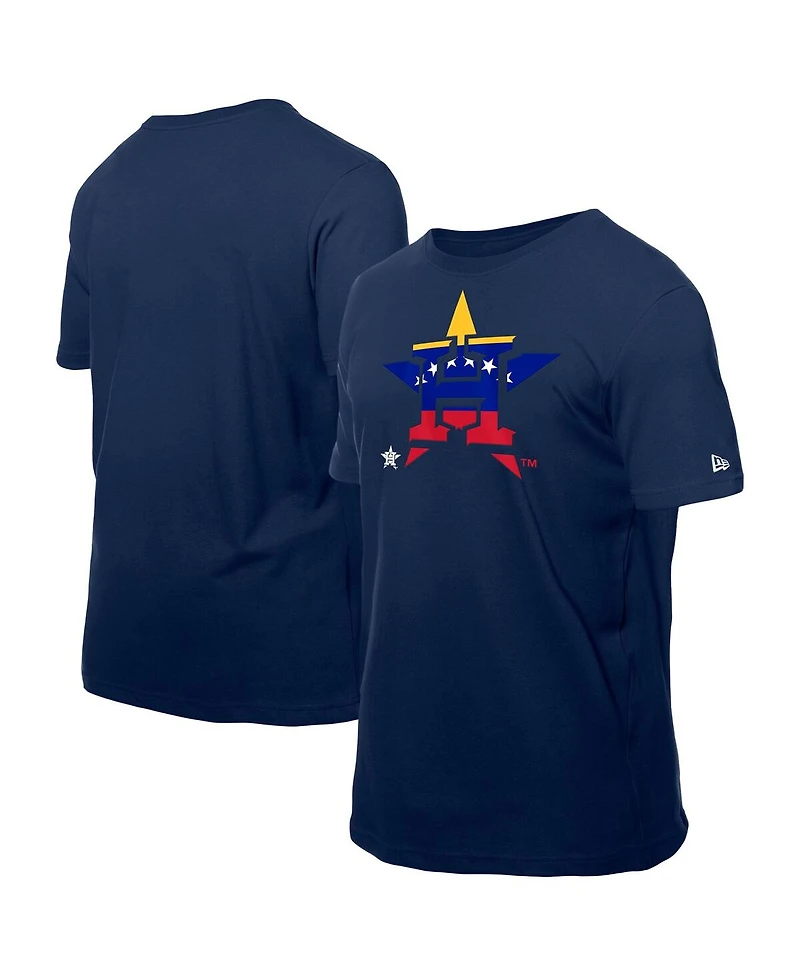 New Era Men's Navy Houston Astros Venezuelan Flag Logo T-Shirt
