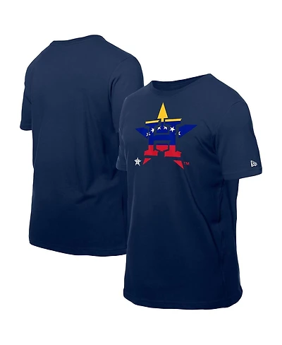 New Era Men's Navy Houston Astros Venezuelan Flag Logo T-Shirt
