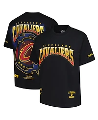 Two Hype Men's Black Cleveland Cavaliers Drip Dime Collection Premium T-Shirt