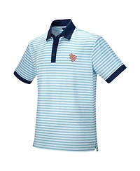 Section 119 Men's Blue the Allman Brothers Band Striped Polo Shirt