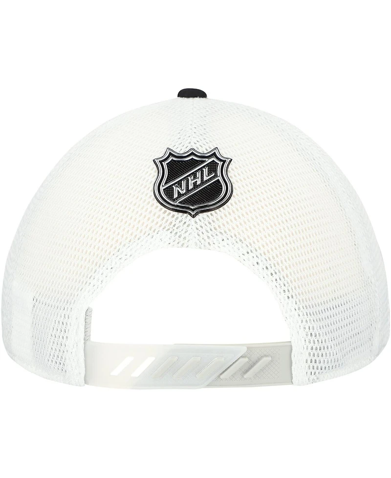 Fanatics Men's Black Los Angeles Kings Authentic Pro Draft Adjustable Trucker Hat