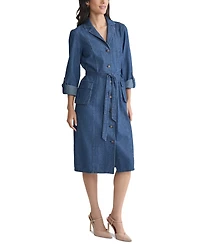 Jones New York Petite Denim Cargo Shirtdress