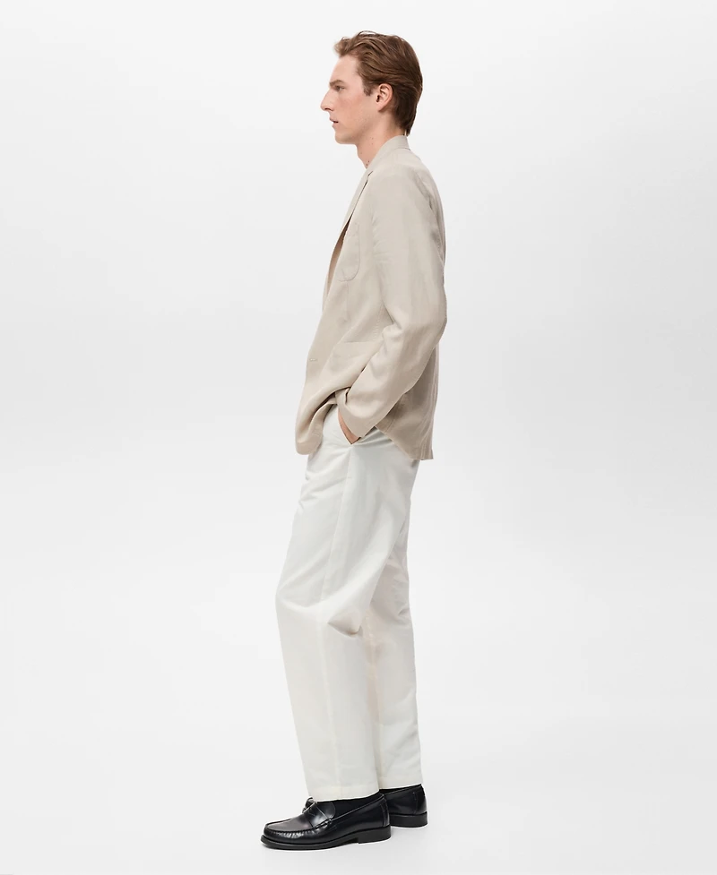 Mango Men's Slim-Fit Linen Suit Blazer