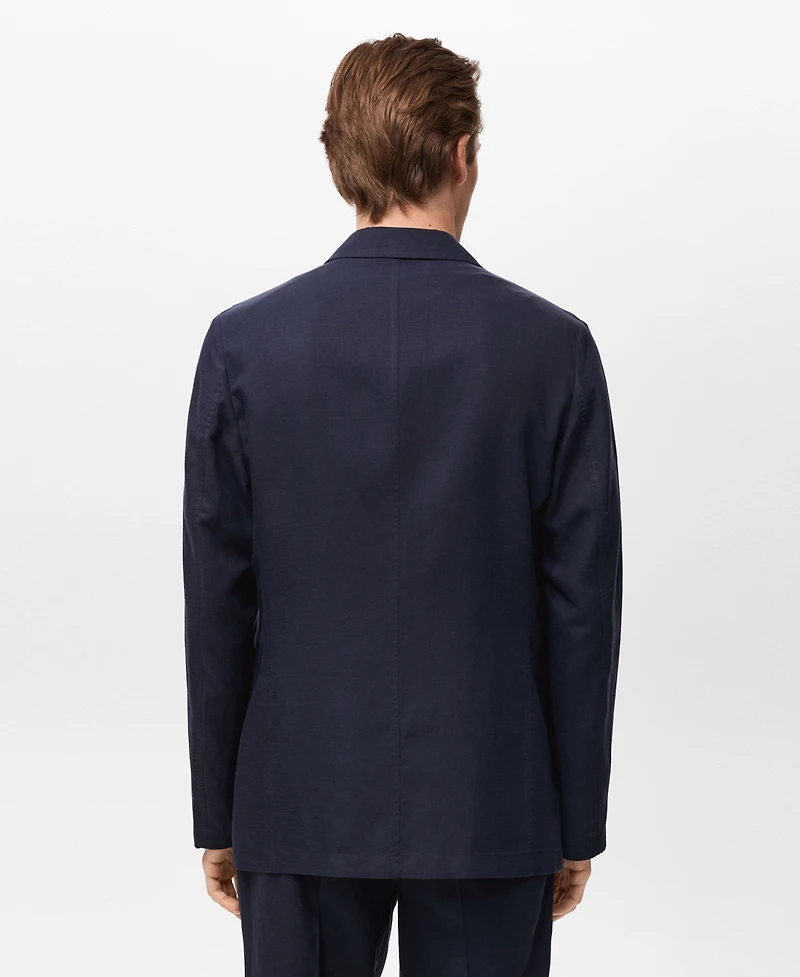Mango Men's Slim-Fit Linen Suit Blazer