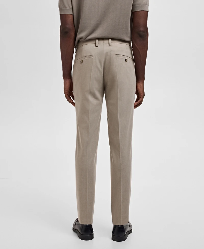 Mango Men's Stretch Fabric Super Slim-Fit Suit Pants