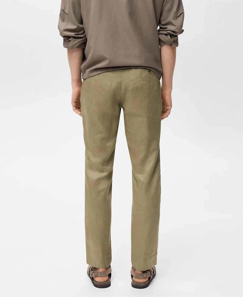 Mango Men's Slim-Fit Linen Pants