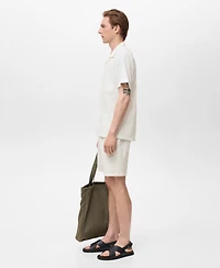 Mango Men's Regular Fit Seersucker Shirt