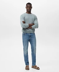 Mango Men's Jan Slim-Fit Faded Medium-Wash Jeans