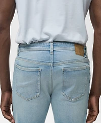 Mango Men's Frayed Effect Jan Slim-Fit Jeans