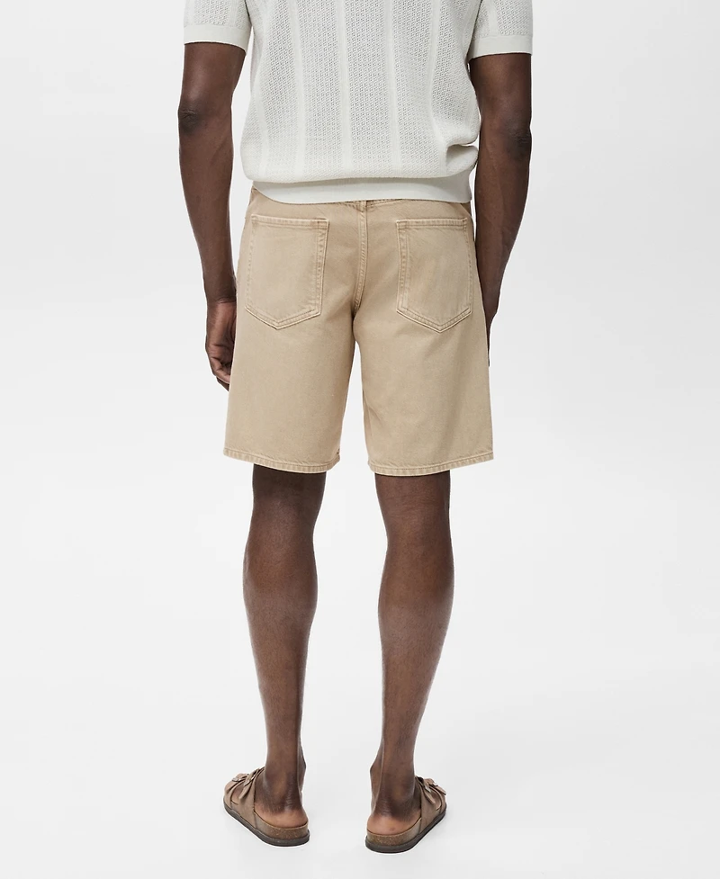 Mango Men's Regular-Fit 9" Denim Shorts