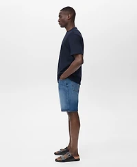 Mango Men's Regular-Fit 9" Denim Shorts