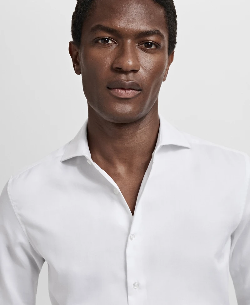 Mango Men's Cotton Slim-Fit Dress Shirt