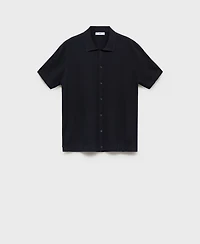 Mango Men's Rib-Knit Shirt